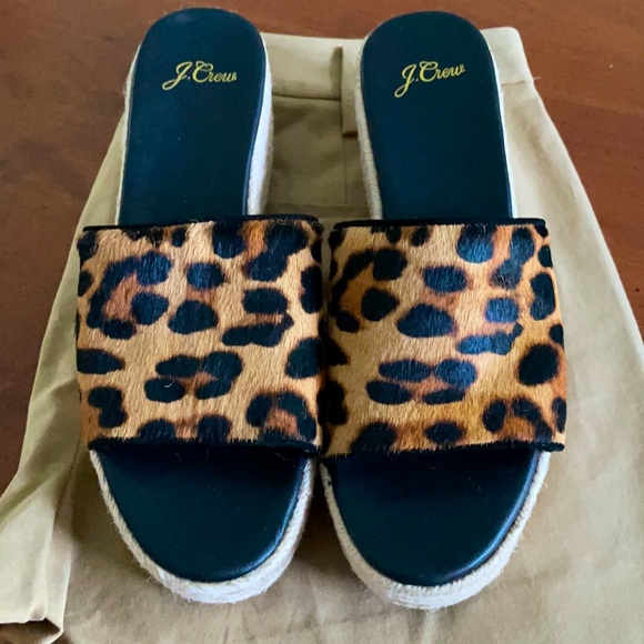 J. Crew Shoes - J. Crew Calf Hair Camilla Espadrille Slides